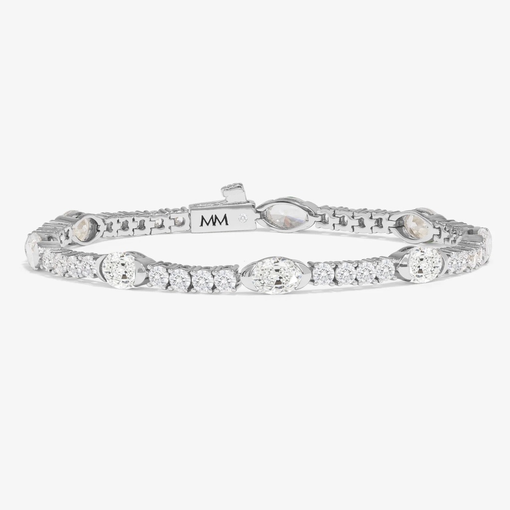 Melinda Maria Silver And Diamondette Tennis Bracelet 119$